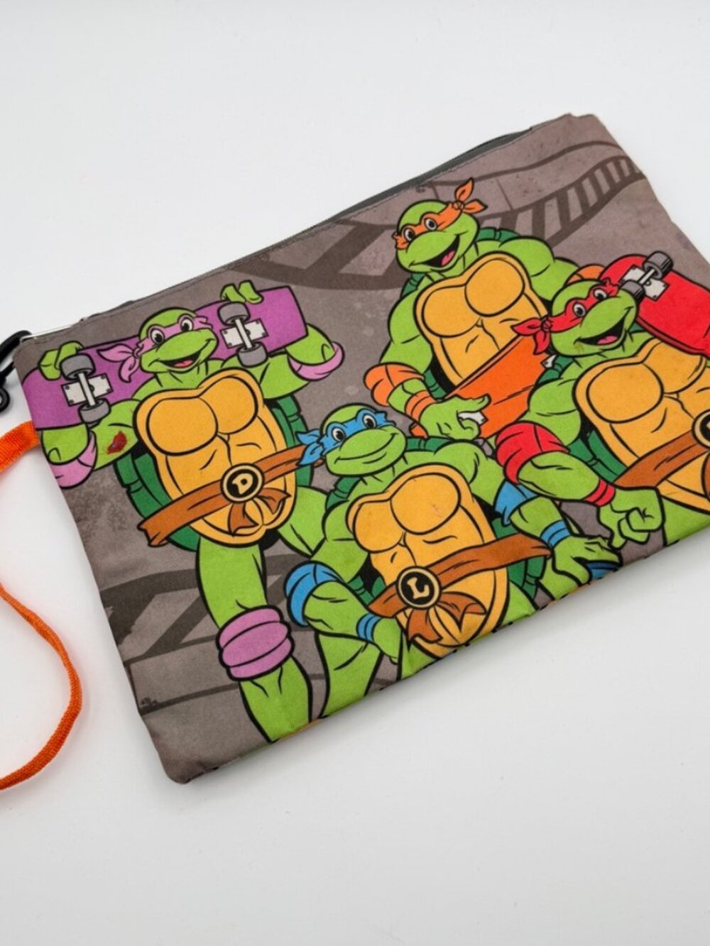Vintage Teenage Mutant Ninja Turtles swim suit wet clothes bag 12”x 8” w/ strap